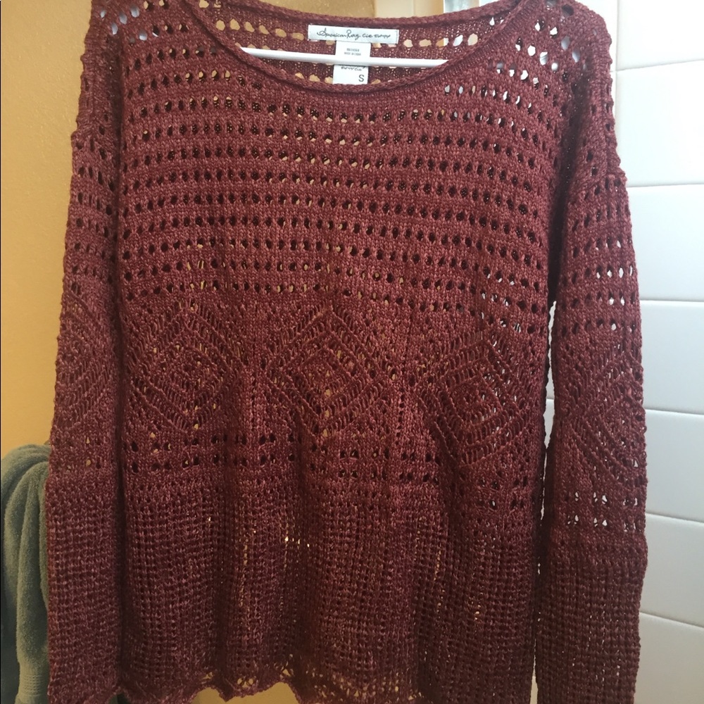 American Rag dark burnt orange sweater